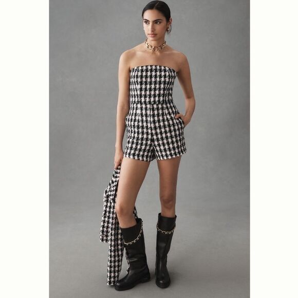 Anthropologie Hutch Strapless Tweed Romper - Picture 3 of 5